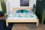 Futon bed / solid wood bed solid pine solid wood natural A1, incl. slatted frame - dimensions 160 x 200 cm