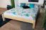 Futon bed / solid wood bed solid pine solid wood natural A1, incl. slatted frame - dimensions 160 x 200 cm