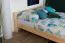 Futon bed / solid wood bed solid pine solid wood natural A1, incl. slatted frame - dimensions 160 x 200 cm