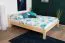 Futon bed / solid wood bed solid pine solid wood natural A1, incl. slatted frame - dimensions 160 x 200 cm