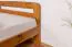 Children's bed / Kid bed solid pine wood wood wood wood wood wood Oak Colour A7, incl. slatted frame - Measurements: 120 x 200 cm