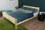 Double bed / guest bed solid pine wood natural A23, incl. slatted frame - size 160 x 200 cm