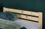 Teenage bed solid, natural pine wood A23, including slatted frame - Measurements 160 x 200 cm