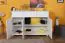 Sideboard 009, 3 doors, 3 drawer, solid pine wood, white finish - H100 x W150 x D45 cm 