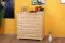 Chest of Drawers Solid Pine | Solid Wood | Natural Finish | 100 x 100 x 42 cm | 3 Large & 2 Small Drawers