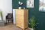 Chest of drawers 020, solid pine wood, clearly varnished, 5 drawer - H122 x W80 x D42 cm 