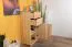 Narrow 2 Drawer 1 Door Storage Cabinet 029, solid pine wood, clearly varnished - 120H x 60W x 42D cm 