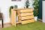 Sideboard 036, 4 drawer, 1 door, solid pine wood, clearly varnished - 78H x 118W x 42D cm 