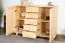 Chest of Drawers Solid Pine Solid Wood Natural 039 | 5 Drawers, 2 Doors | 85 x 118 x 42 cm | Modern Storage