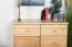 Sideboard 049, 5 drawer, 1 door, solid pine wood, clearly varnished - 100H x 100W x 47D cm 
