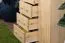 Storage Cabinet 062, 5 drawer, 2 door, solid pine wood, clearly varnished - H122 x W118 x D42 cm 