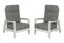 Houston 4-piece aluminum seating group - aluminum color: white, fabric color: dark grey