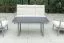 Milan garden table with glass top made of aluminum - Color: grey aluminum, Length: 1400 mm, Width: 800 mm, Height: 590 mm