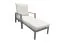 Sun lounger Triest with upholstery & adjustable backrest made of aluminum - Colour: grey aluminum, Length: 1570 mm, Width: 800 mm, Height: 900 mm, Lounger height: 400 mm