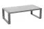 Aluminium side table with glass top Toledo - color: grey aluminium, length: 1280 mm, width: 650 mm, height: 410 mm