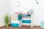 Children's Desk Aalst 23 | Oak/White/Blue | 86 x 125 x 55 cm | Modern Design | 2 Drawers
