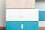 Children's Desk Aalst 23 | Oak/White/Blue | 86 x 125 x 55 cm | Modern Design | 2 Drawers