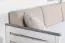 Kid bed Hermann 01 incl. slatted frame and beige pillow, Colour: White bleached / Grey, solid wood - 90 x 200 cm (W x L)