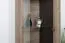 Display case Sichling 02, Door hinge right, Colour: Oak Brown - Measurements: 193 x 50 x 46 cm (H x W x D)