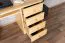 Solid Pine Desk Junco 187 | 4 Drawers, Keyboard Tray | Natural Finish | 75 x 140 x 55 cm
