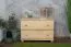 2 Drawer Bedside table Junco 152, solid pine wood, clearly varnished -  H55 x W80 x D42 cm