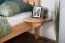 Double bed / guest bed solid beech wood natural 106, incl. slatted frame - dimensions 160 x 200 cm