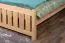 Double bed / guest bed solid beech wood natural 106, incl. slatted frame - dimensions 160 x 200 cm