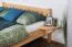 Double bed / guest bed solid beech wood natural 106, incl. slatted frame - dimensions 160 x 200 cm