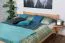 Double bed / guest bed solid beech wood natural 106, incl. slatted frame - dimensions 160 x 200 cm