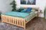 Double bed / guest bed solid beech wood natural 106, incl. slatted frame - dimensions 160 x 200 cm