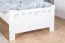 White Children's Bed | Small Youth Bed Solid Beech Wood 109 | Slatted Frame Included | 80 x 200 cm Mattress | Stable & Durable