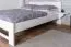 Sturdy double bed, modern guest bed, solid beech 110, white, incl. slatted frame, lying surface 160 x 200 cm