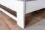 Sturdy double bed, modern guest bed, solid beech 110, white, incl. slatted frame, lying surface 160 x 200 cm