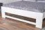 Sturdy double bed, modern guest bed, solid beech 110, white, incl. slatted frame, lying surface 160 x 200 cm