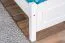 White Children's Bed | Modern Youth Bed Solid Beech 117 | Slatted Frame Included | 80 x 200 cm
