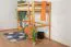 Children's bed / Loft bed solid pine wood wood wood wood wood wood Alder 120 - Lying area 90 x 200 cm