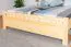Double bed / guest bed solid pine solid wood natural 67, incl. slatted frame - dimensions 160 x 200 cm