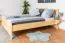 Double bed / guest bed solid pine solid wood natural 67, incl. slatted frame - dimensions 160 x 200 cm