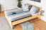 Double bed / guest bed solid pine solid wood natural 67, incl. slatted frame - dimensions 160 x 200 cm