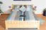 Double bed / guest bed solid pine solid wood natural 67, incl. slatted frame - dimensions 160 x 200 cm