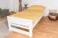 Single bed, modern guest bed solid pine 72, in white, incl. slatted frame, lying surface 80 x 200 cm, high wood quality, easy to combine