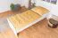 Single bed, modern guest bed solid pine 72, in white, incl. slatted frame, lying surface 80 x 200 cm, high wood quality, easy to combine
