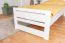 Single bed, modern guest bed solid pine 72, in white, incl. slatted frame, lying surface 80 x 200 cm, high wood quality, easy to combine