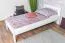Modern single bed, guest bed in white solid pine 74, incl. slatted frame, lying surface 100 x 200 cm, quick and easy assembly, stable and durable