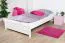 Children's Bed / Youth Bed Solid Pine White Lacquered 78 | 120 x 200 cm | Includes Slatted Frame