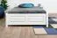 Children's Bed / Youth Bed Solid Pine White Lacquered 78 | 120 x 200 cm | Includes Slatted Frame