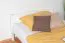 Single bed in white, simple guest bed pine solid wood 80, incl. slatted frame, mattress dimensions 120 x 200 cm, high quality