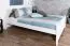 Simple single bed, white guest bed solid pine 83, incl. slatted frame, lying surface 140 x 200 cm, professionally finished, durable