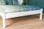 White double bed, modern guest bed solid pine 85, incl. slatted frame, lying surface 160 x 200 cm, simple design, easy assembly