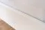 White double bed, modern guest bed solid pine 85, incl. slatted frame, lying surface 160 x 200 cm, simple design, easy assembly
